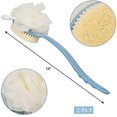 thumbnail image 3 of Paquete de 2 cepillos de cuerpo de ducha con cerdas y loofah, esponja de malla de baño con mango largo curvado para exfoliar la piel, cerdas de masaje Su Feliz Sencillez, 3 of 5