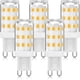thumbnail image 1 of Bombilla LED G9 de 3 W, 3000 K, blanco cálido, casquillo G9 bipin (equivalente a halógeno de 40 W), bombillas G9 de bajo consumo para lámparas de araña, sin parpadeo, sin atenuación., 1 of 5