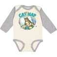 thumbnail image 3 of Inktastic Cat Nap Cute Sleeping Cat Boys or Girls Long Sleeve Baby Bodysuit, 3 of 5