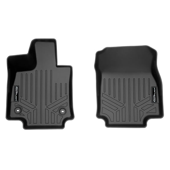 SMARTLINER Custom Fit All Weather 1st Row Black Floor Mat Liner Set Compatible With 2021-2023 Toyota Venza