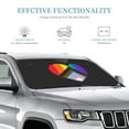thumbnail image 3 of DouZhe Car Sunshades for Windshield, Lgbtq Rainbow Heart Pattern Car Sun Shade Block Heat and UV Rays, 55" x 30", 3 of 8