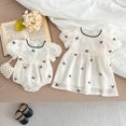 thumbnail image 2 of Vestido de princesa de tul con lazo bordado para niña, mono bonito con mangas abullonadas para bebé, trajes elegantes para hermanas, ropa para niños, 2 of 6