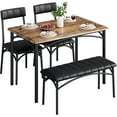 thumbnail image 3 of QinaQin Dining Table Set for 4 with 2 Chairs & 1 Bench, Retro, 3 of 8