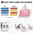 thumbnail image 2 of For Spirit Airlines Personal Item Bag 18x14x8 Foldable Travel Duffel Bag Underseat Tote Carry on Luggage Duffle Overnight with Shoulder Strap, 2 of 7