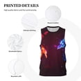 thumbnail image 3 of Naloa Futuristic Red And Blue Bird Basketball Jersey Reversible Men's Mesh Athletic Sports Shirts Training Practice S-4XLMedium, 3 of 6