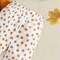 thumbnail image 4 of HCNTES Toddler Girls Fall Seasonal Outfits Pumpkin Print Embroidery Long Sleeve Shirt and Elastic Pants Set Baby 2 Piece Clothes (Orange,12-18 Months), 4 of 7