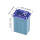 thumbnail image 2 of Fusible de cartucho mini automotriz Uxcell 32V 20A terminal hembra plástico azul 1 pieza, 2 of 5