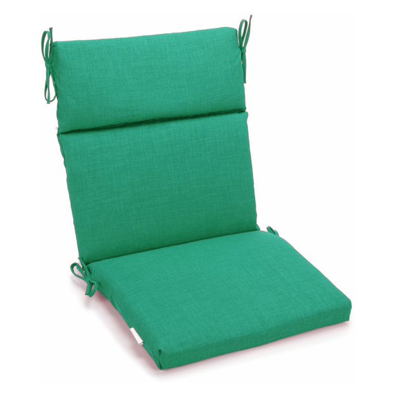 Blazing Needles Outdoor 3-Section 19 x 42 in. High Back Patio Chair Cushion
