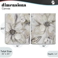 thumbnail image 3 of Stupell Industries Cottage Sandstone Tinted Blooms 2pc Canvas Art Set, 16 x 20 each, by Carol Robinson, 3 of 7