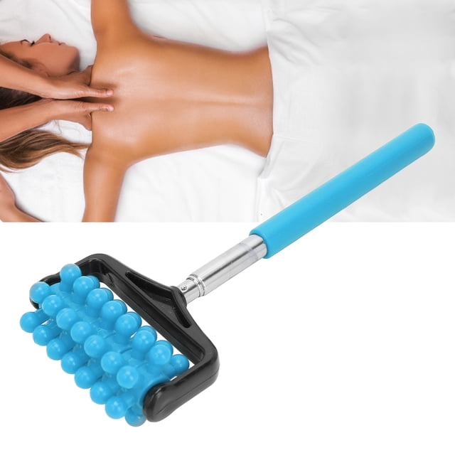 Telescopic Roller Massager Non Slip Rubber Handle 360 Rotation Massage Stick Arms Head Back Household Massage