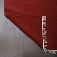 thumbnail image 2 of Rugsotic Carpets Eco-Friendly Woven Hand Woven Kilim Flat Weave Burgundy Solid Area Rug, 5'x8' Rectangle, Antimicrobial, 2 of 8