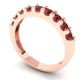 thumbnail image 2 of 0.81 ct Brilliant Round Cut Natural Garnet 14k Rose Gold Eternity Band SZ 9, 2 of 6