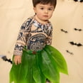 thumbnail image 3 of Jurebecia Moana 2 Movie Maui Dress Up Cosplay Cartoon Costume Role Play for Little Boys Long Sleeve Clothes with Leaf Skirts Birthday Party Outfit 120 CM 5-6 Years, 3 of 14