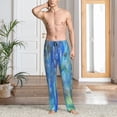 thumbnail image 6 of Lsque Peacock Print Men's Pajama Pants, Lounge Pant - Comfortable Home Wear,Elastic Waistband, Stylish Design-Small, 6 of 9