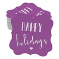 thumbnail image 1 of Inkdotpot Pack Of 50 Real Silver Foil Bracket Shape Paper Tags Happy Holiday Favor Hang Tags, 1 of 6