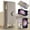 Gray, variant on Allytechgroup Wallet Case for iPhone 14 Pro Max with Makeup Mirror, Detachable Metal Shoulder Strap Cards Slots Zipper Pocket Shockproof Protective Phone Case for iPhone 14 Pro Max, White