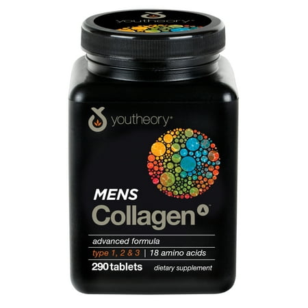 Youtheory Men's Collagen Advanced 290ct (1Bottle) (Best Collagen Supplements For Anti Aging)