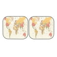 thumbnail image 7 of Haiem Vintage World Map1 Car Windshield Sun Shade (2 Pieces) Foldable Windshield Sun Shade Car Accessories for Truck SUV Pickup-Large, 7 of 7