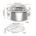 thumbnail image 2 of Boreal Craft avec Couvercle Poêle en Acier Inoxydable avec Poignée Grande Capacité Portable Moule à Gâteau Rond pour Fromage Gâteau Chocolat Cupcake Batterie de Cuisine Japonaise Hotte de Cuisinière Anneau pour Cuiseur à Oeufs Casseroles de Cuisinière, 2 of 5