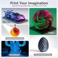 thumbnail image 6 of Epelay PLA 3D Printer Filament, 1.75mm, Dual Color Shiny Rainbow Series, 4 x 250g Bundle, Compatible with FDM Printers, 6 of 8