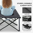 thumbnail image 6 of Outsunny 2 Person Folding Camping Cot for Adults,50" Extra Wide Outdoor Portable Sleeping Cot with Carry Bag,Elevated Camping Bed,Beach Hiking,Black,Black Steel, 6 of 10