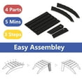 thumbnail image 2 of FOOWIN Folding Adirondack Ottomans Set of 4 for Adirondack Chair, Black, 2 of 6