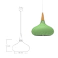 thumbnail image 2 of Lampara De Techo Colgante Macaron Retro Con Madera 20 Cm de Diámetro ilios innova  Verde, 2 of 9
