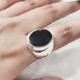 thumbnail image 6 of Black Onyx Mans Ring, Natural Flat Black Onyx Ring, December Birthstone, Silver Jewelry, 925 Silver Ring, Heavy Mens Ring, Arabic Design, Ottoman Style Ring, Christmas, Wedding Mens Signet Ring, 6 of 9