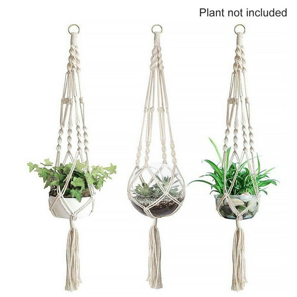 Drashome 3pcs Plant Pot Hanger Ceiling Balcony Window Flower Hanging Rope Basket Holder Com Drashome 3pcs Plant Pot Hanger Ceiling, Ceiling Plant Pot Holders