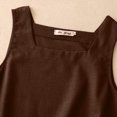 thumbnail image 3 of Daiosportswear Women'S Summer Square-Neck Linen Sleeveless Vest Tops,Womens Tops, 3 of 7
