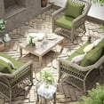 thumbnail image 6 of Kimunuk Outdoor Seat Cushion Set, 24" X 24" X 4" Water-Resistant & Fade-Resistant Patio Furniture Replacement Cushions with Handle and Straps for Sofa Chair, Ligth Green, 6 of 7