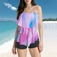 thumbnail image 2 of Womens Tankini Set with Boyshorts Tummy Control Two Piece Swimsuit Flowy Tankini Top with Bottoms Performance Athletic Bathing Suit, 2 of 8