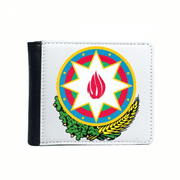 Baku Azerbaijan National Emblem Flip Bifold Faux Leather Wallet  Multi-Function Card Purse