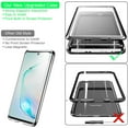 thumbnail image 3 of Magnetic Tempered Glass Double-sided Phone Case Compatible Samsung Galaxy Note 10 360 Full Protection Cover, 3 of 3