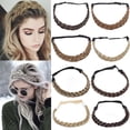 thumbnail image 6 of HAIRRO Synthetic Hair Braided Headbands Stretch Elastic Classic Chunky Wide Plaited Hair Braids Braid Band Headband for Women Girls Women's Padded Wig Beauty Accessories, 6 of 6