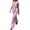Pink, variant on Women's New V Neck Sleeveless Top Vest Trouser Suit European and American Style, Solid Color, Comfortable and Durable Two Piece Suit