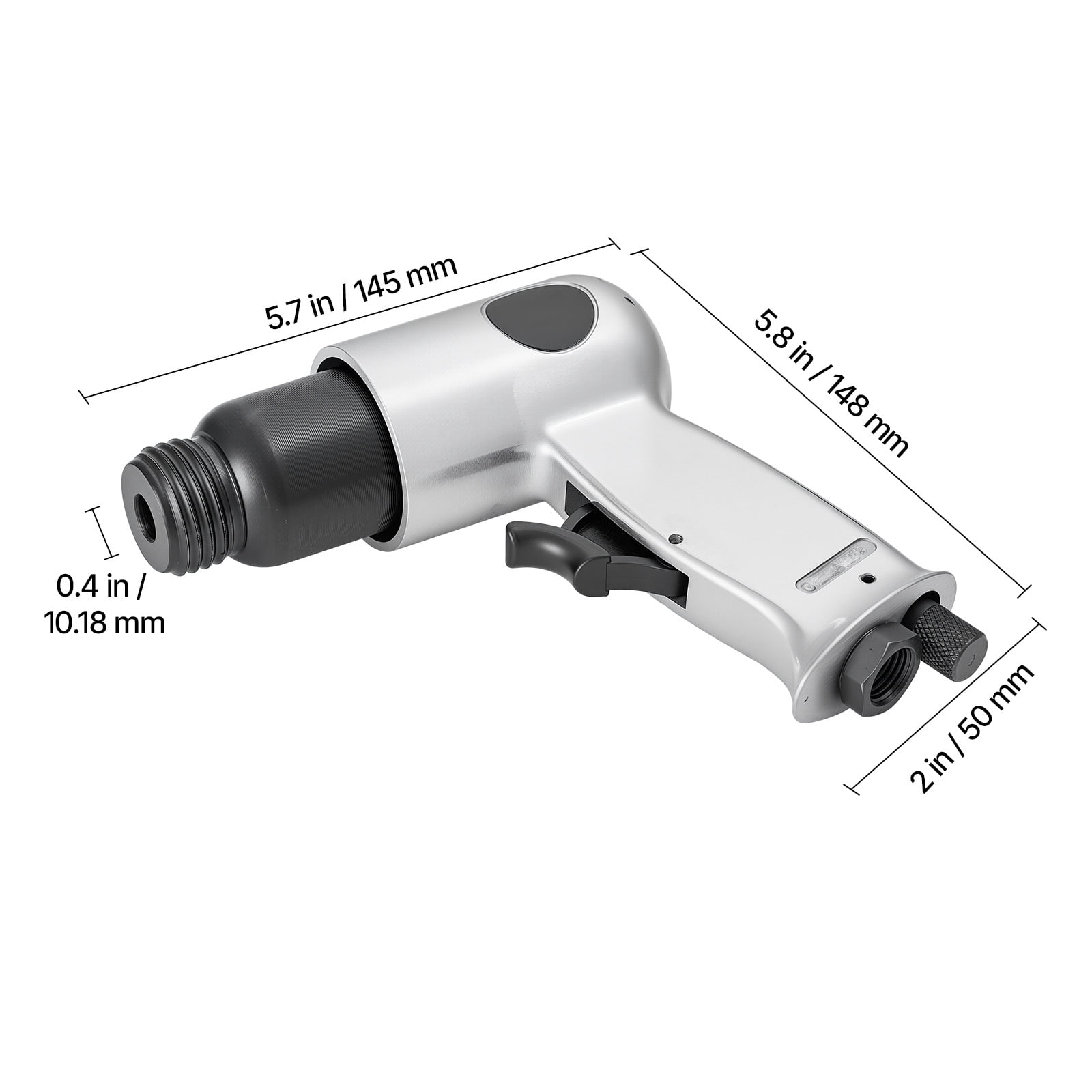 KFFKFF Pneumatic Air Hammer, 4500 BPM Tool with Needle Scaler & 4 Chisels, Compact and Lightweight Design for Cutting, Scraping, and Demolition Tasks