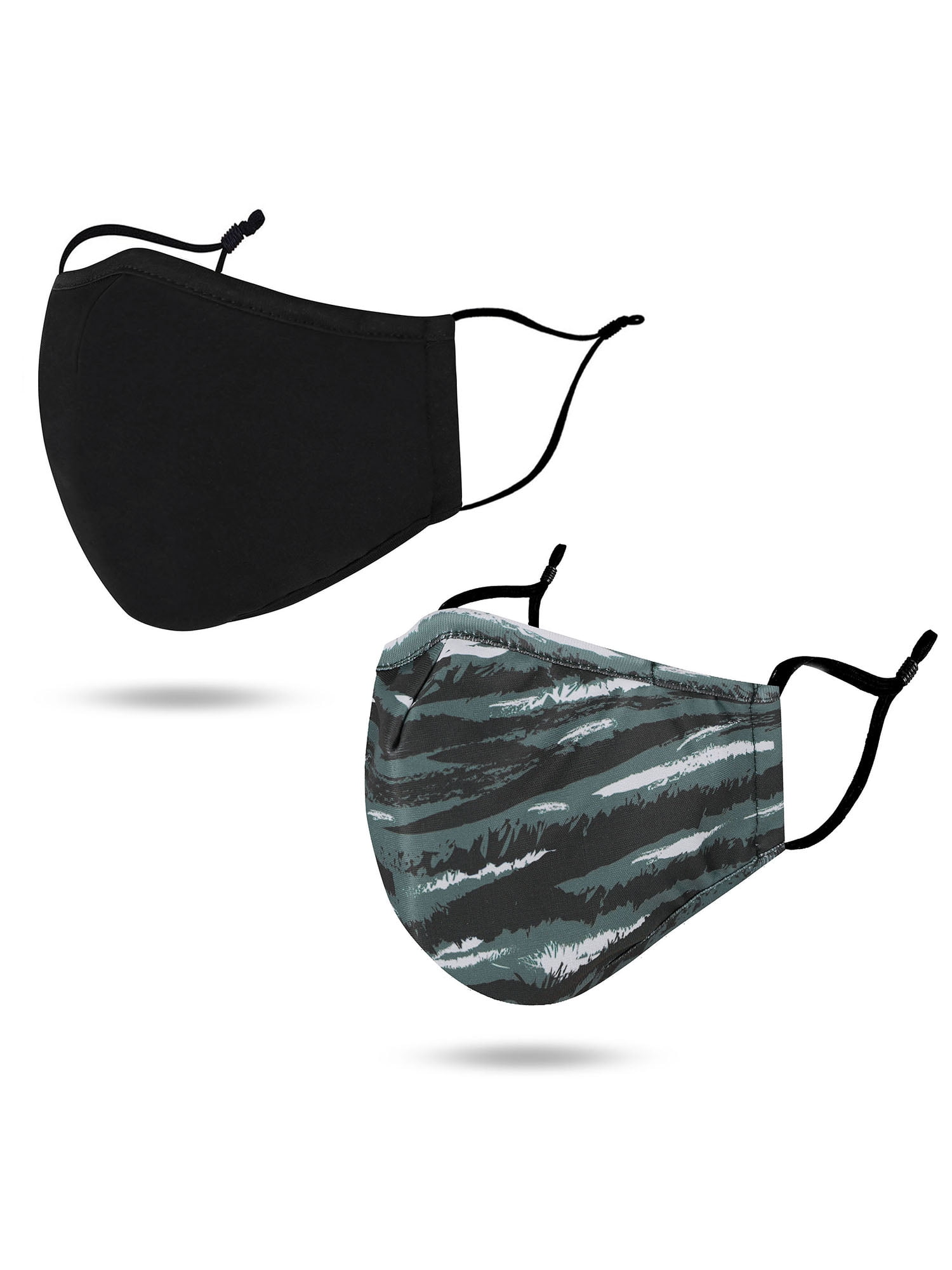 Large 2 Layers Men Cloth Face Mask Reusable Washable with Adjustable