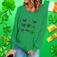 thumbnail image 5 of Craaazy Women's St Patricks Day Sweatshirts with Green Shamrock, 5 of 6