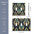 thumbnail image 2 of Yayeee Toggle Light Switch Wall Plate 2-Gang 4.56"x4.48" Decorative Outlet Cover, Green Peacock Pattern, 2 of 7