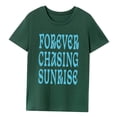 thumbnail image 2 of Camiseta para mujer, camiseta básica, camisa de cuello redondo de moda Simple para uso diario, desplazamientos callejeros para mujer SG, 2 of 7