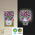 thumbnail image 2 of Yayeee LED Night Light for The Home Plug in With Light Sensors 2 Pack, Colorful Plaid, 2 of 6