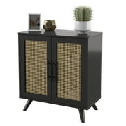 Twin Star Home Accent Cabinet in Black