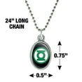 thumbnail image 4 of Green Lantern Logo Antiqued Oval Charm Pendant with Chain, 4 of 5