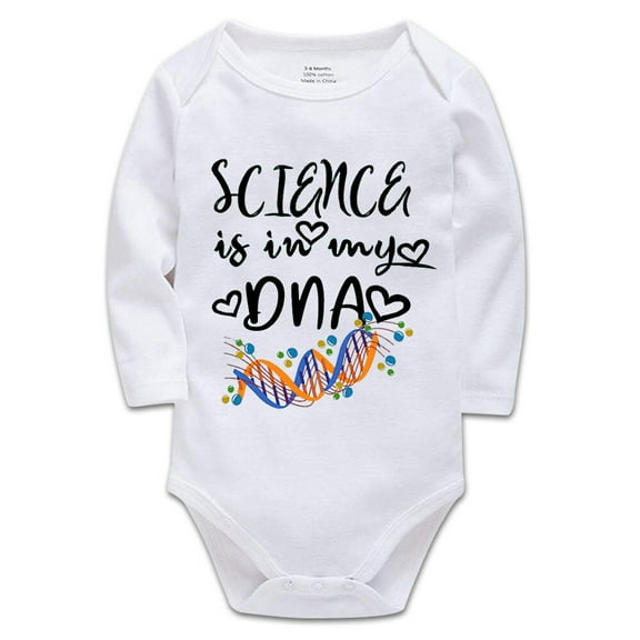 YCICIVDee Its My DNA is Science &Unisex Infant Creeper,One-Piece Baby Bodysuit 0-3 Months White Long Sleeve