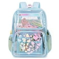 thumbnail image 2 of DAKIMOE Fashion Clear Backpack For School Women School Bookbag Heavy Duty Transparent Backpack, Clear Bookbag, 2 of 8