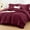 Burgundy, variant on Full Size Comforter Sets - 7 Pieces Purple Bed in a Bag, Soft Lightweight Bedding Set, All Season Bed Set with Comforter, Flat Sheet, Fitted Sheet, Pillowcases & Pillow Shams