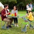 thumbnail image 5 of Ktaxon Portable Folding Picnic Table With 4-Person Chair Seats Aluminium Alloy, Grass Green, 5 of 7