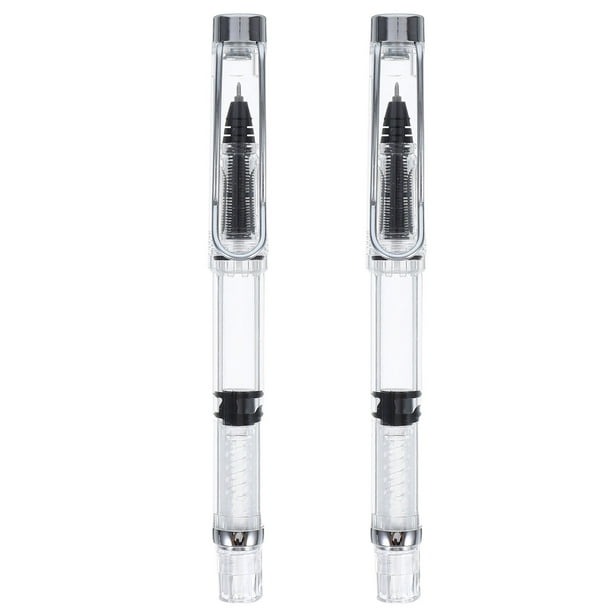 Bolígrafo tinta escribir para oficina, bolígrafo de tinta para estudiantes, práctico bolígrafo de relleno de pistón, bolígrafo tinta escribir, 2 uds.