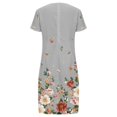 thumbnail image 5 of Fashion Women Summer Casual Short Sleeve V-Neck Floral Printed Dress, 5 of 5